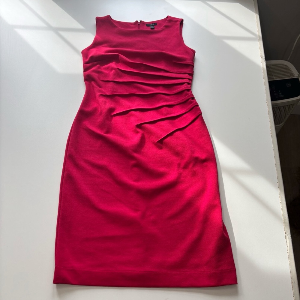 Jacob red Sleeveless pleated Dress - Picture 4 of 10